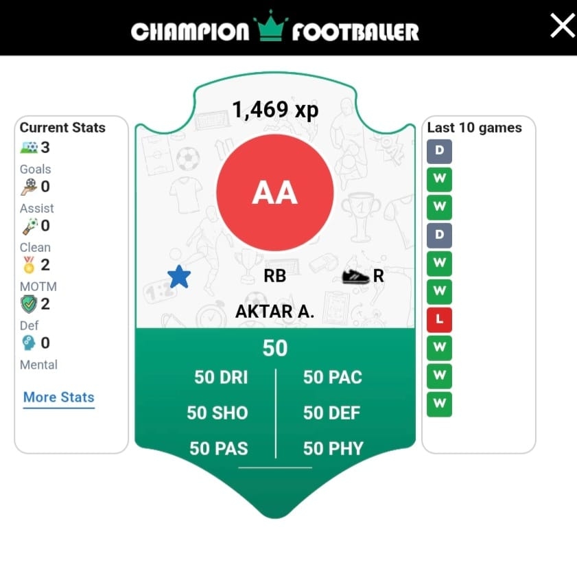 CREATE YOUR PLAYER CARD